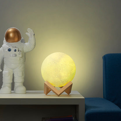 Moon Lamp with Bluetooth Speaker – 3D Printed Night Light + Wireless Audio
