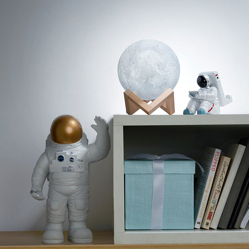 Moon Lamp with Bluetooth Speaker – 3D Printed Night Light + Wireless Audio