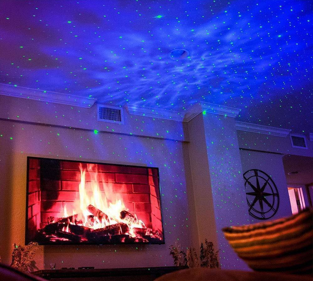 Galaxy Star Projector – Bluetooth Speaker Night Light with Remote, 21 Color Modes