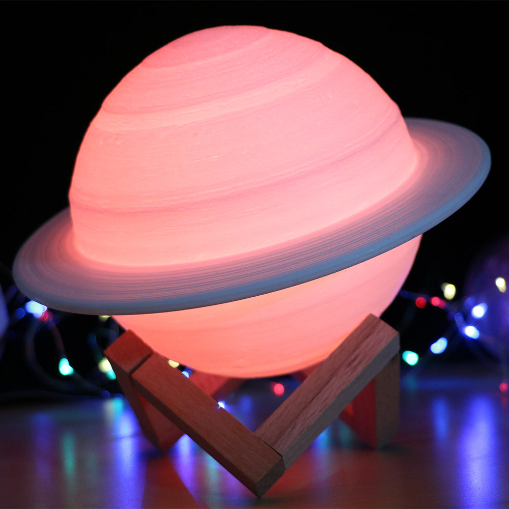 16-Color Saturn Lamp with Remote – 3 Sizes