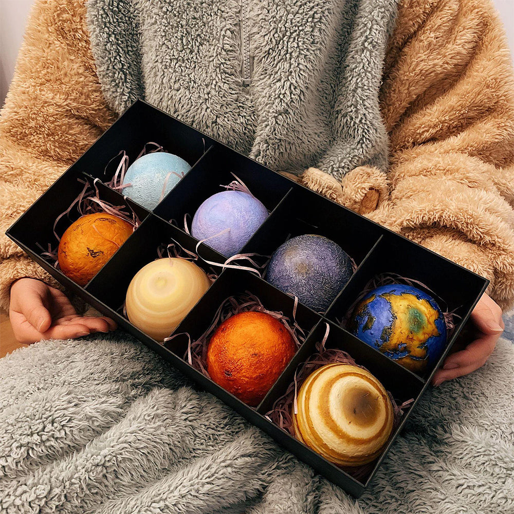 8 Planets Lamp Set – Mercury to Neptune, 3D Printed NASA-Image Night Lights