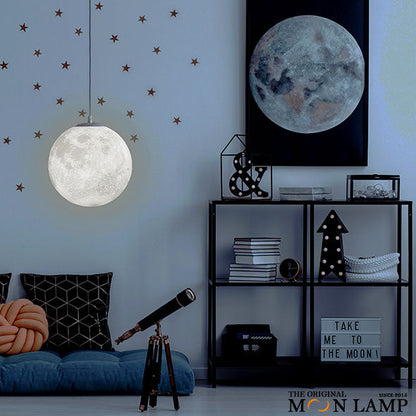 16-Color Hanging Moon Lamp – Ceiling Pendant Light Fixture, 6 Sizes