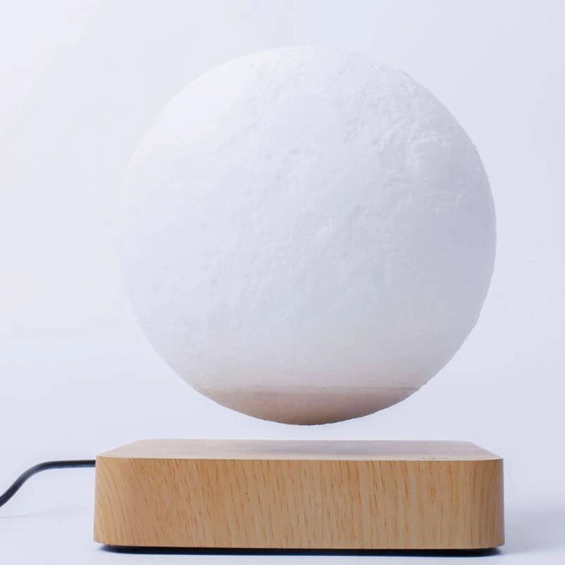 Levitating Moon Lamp – Magnetic Floating Night Light, Wireless Charging Base