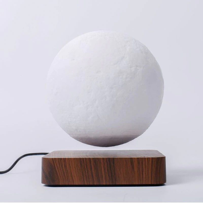 Levitating Moon Lamp – Magnetic Floating Night Light, Wireless Charging Base