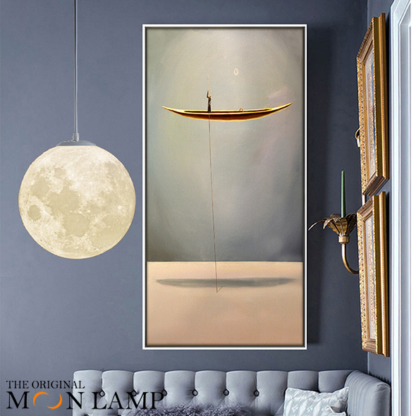 16-Color Hanging Moon Lamp – Ceiling Pendant Light Fixture, 6 Sizes