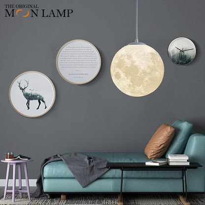 16-Color Hanging Moon Lamp – Ceiling Pendant Light Fixture, 6 Sizes