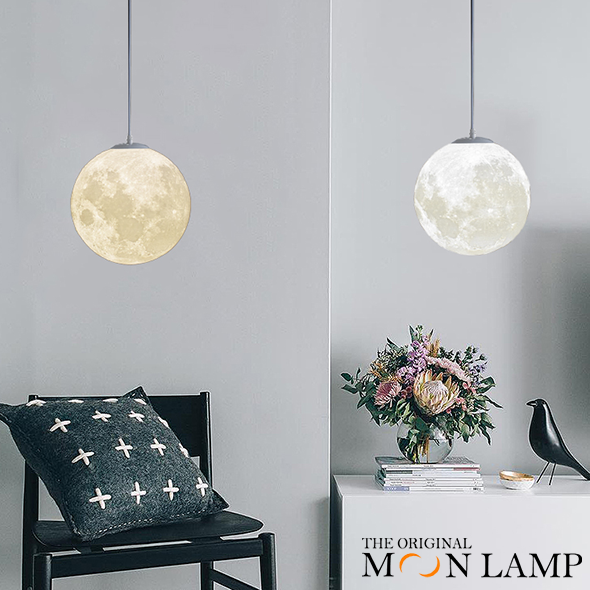 16-Color Hanging Moon Lamp – Ceiling Pendant Light Fixture, 6 Sizes