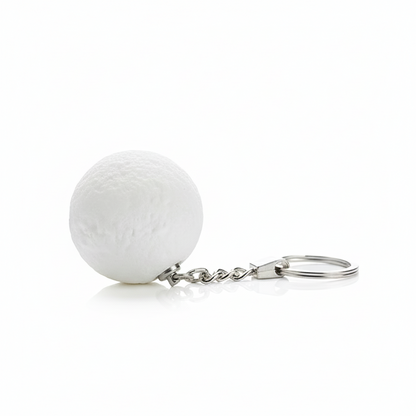 3D Moon Keychain – Miniature Lunar Surface Keyring