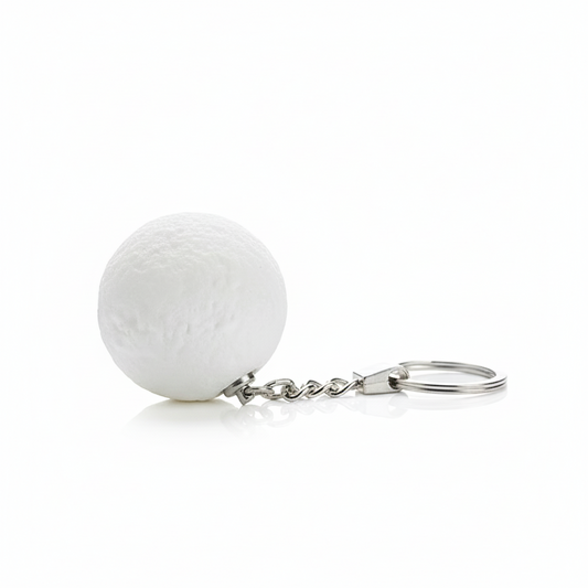 3D Moon Keychain – Miniature Lunar Surface Keyring