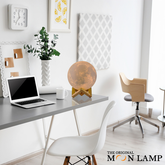 Original Moon Lamp – 3D Printed Night Light with Warm & Cool White, 8 Sizes