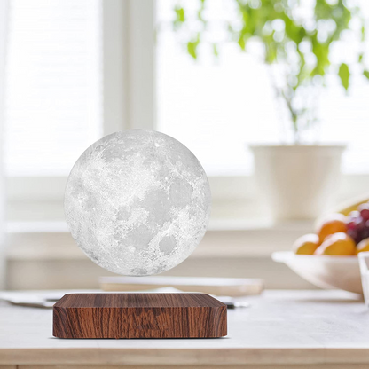Levitating Moon Lamp – Magnetic Floating Night Light, Wireless Charging Base