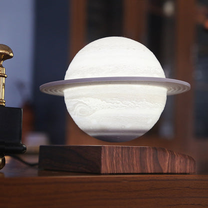 Levitating Saturn Lamp – Magnetic Floating Night Light, Wireless Charging Base