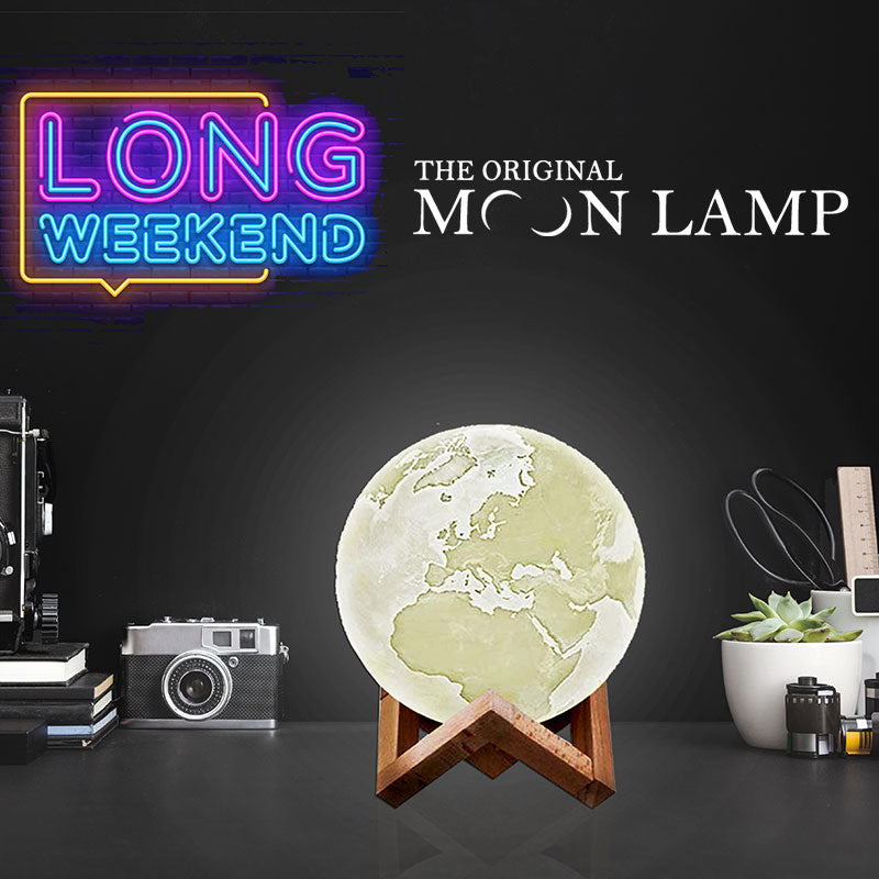 Earth Lamp – 3D Printed Night Light, 7 Sizes